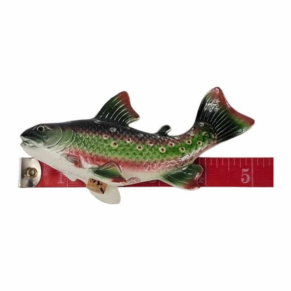 Vintage Dolly Varden Rainbow Trout Fish Salt And Pepper Shaker Set RARE - Picture 7 of 11